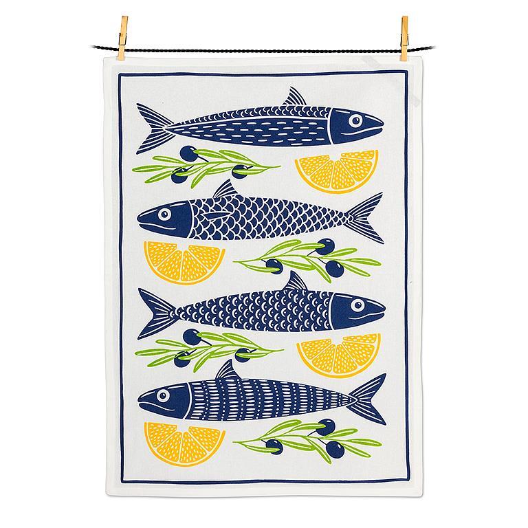 Fish & Lemons Kitchen Towel