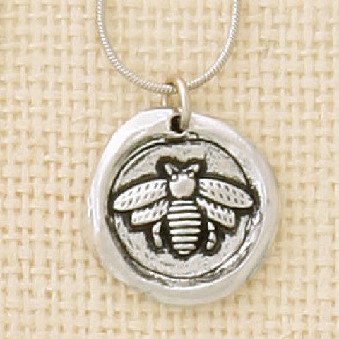Pewter Bee Necklace