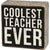 Black & White Box Sign - Teacher