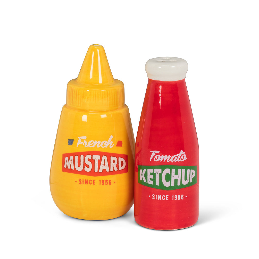 Ketchup and Mustard Salt and Pepper Shakers