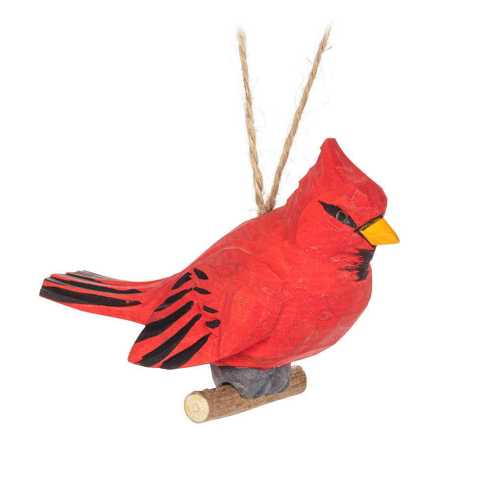 Wood Carved Bird Ornament