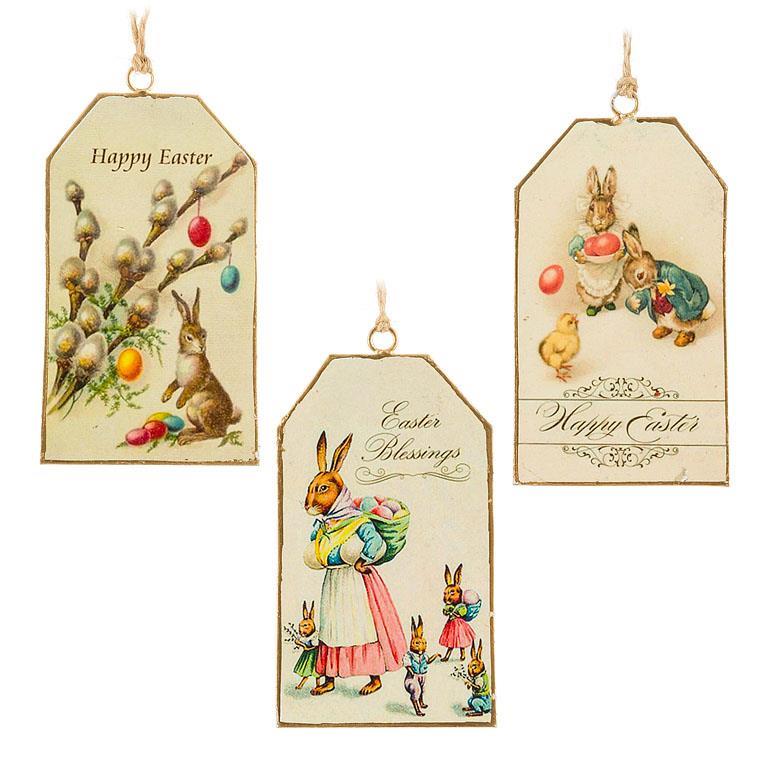 Easter Tags Metal Ornament