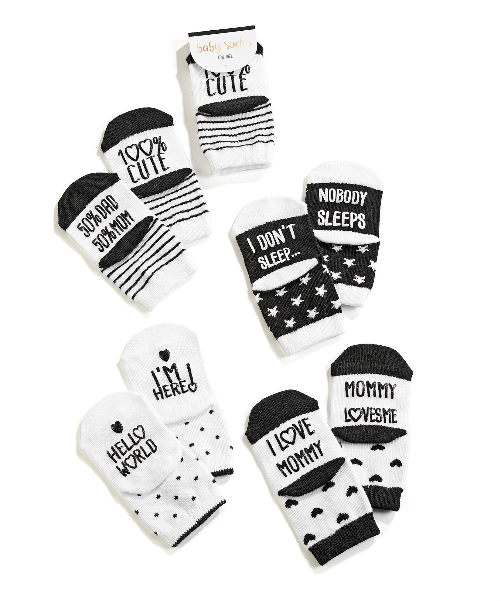 Black & White Assorted Baby Socks