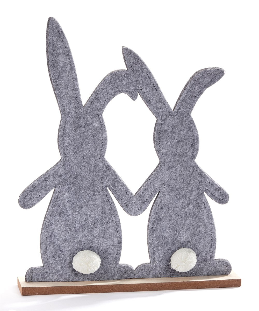 Bunny Couple Silhouette w/Bushy Tails
