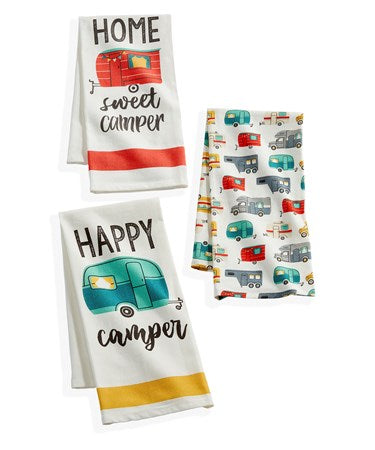 Cotton Camper Theme Tea Towel