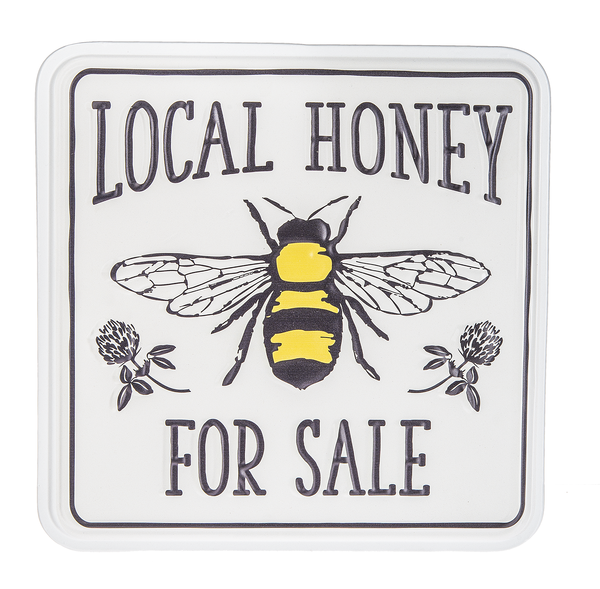 Embossed "Local Honey for Sale" Wall Decor