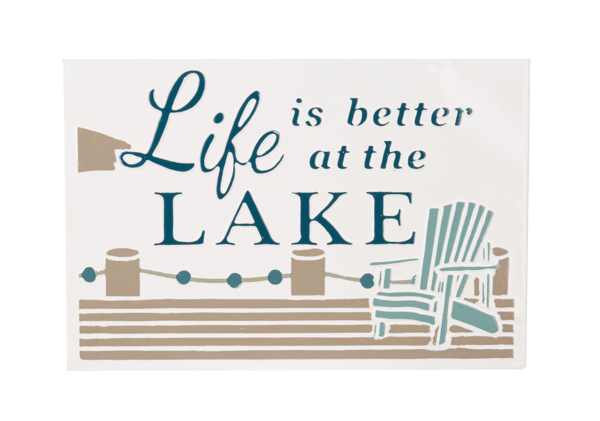 Embossed Life is Better at the Lake Wall Decor
