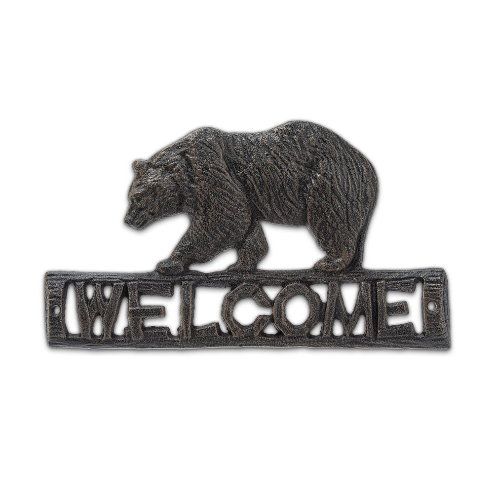 Iron Bear Welcome Sign
