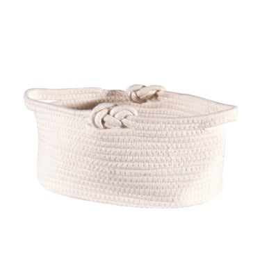Cotton Rope Basket with Side Knot Detail.