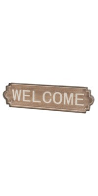 "WELCOME" Sign with Galvinized Tin Frame