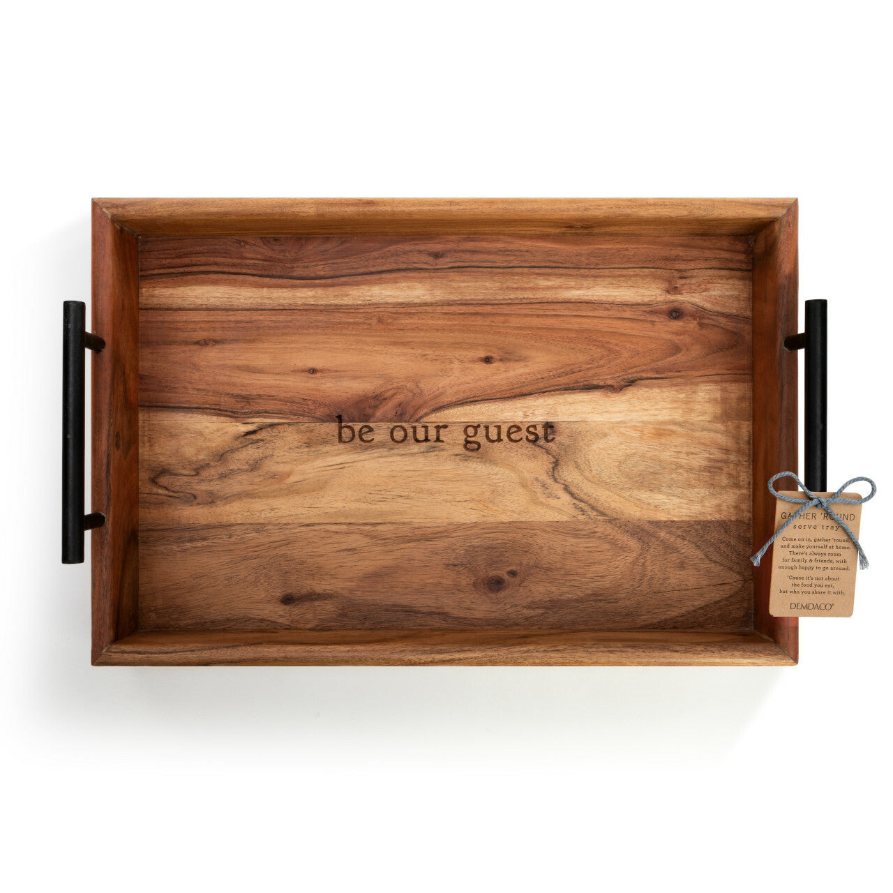 Be Our Guest Wood Serving Tray